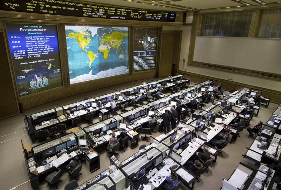 宇宙飛行管制センター（ツープ）の管制室
