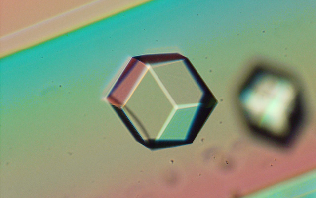 Beautiful crystals grown in space